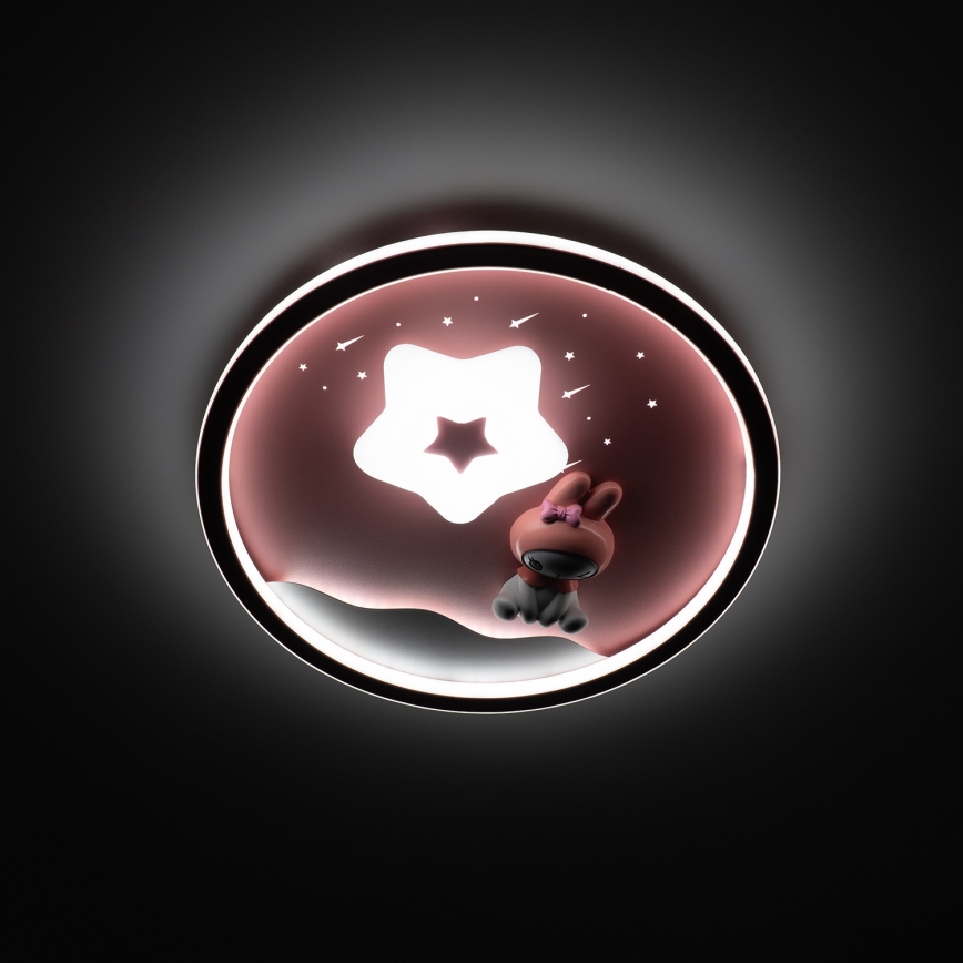 Brilagi - LED ρυθμιζόμενο παιδικό φωτιστικό οροφής BUNNY LED/83W/230V 3000-6000K διάμετρος 49 εκ. + τηλεχειριστήριο