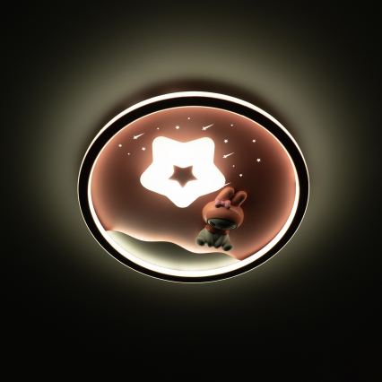 Brilagi - LED ρυθμιζόμενο παιδικό φωτιστικό οροφής BUNNY LED/83W/230V 3000-6000K διάμετρος 49 εκ. + τηλεχειριστήριο
