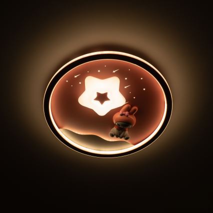 Brilagi - LED ρυθμιζόμενο παιδικό φωτιστικό οροφής BUNNY LED/83W/230V 3000-6000K διάμετρος 49 εκ. + τηλεχειριστήριο