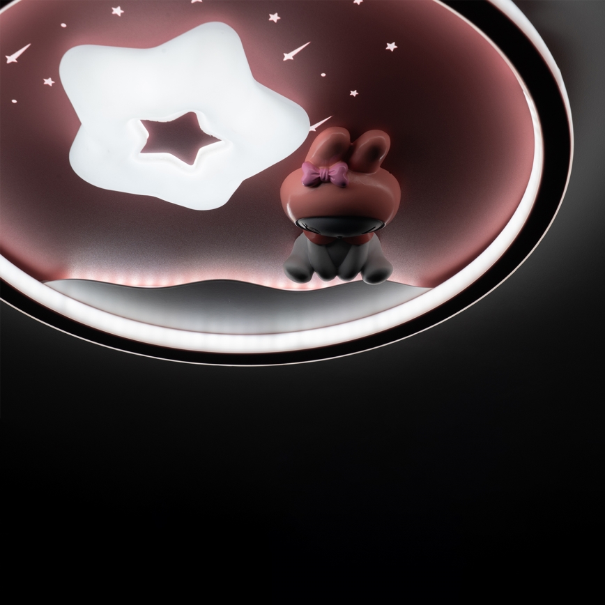 Brilagi - LED ρυθμιζόμενο παιδικό φωτιστικό οροφής BUNNY LED/83W/230V 3000-6000K διάμετρος 49 εκ. + τηλεχειριστήριο