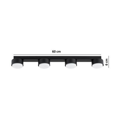 Brilagi - LED RGB+CCT ρυθμιζόμενο σποτ MONO 4xGX53/14W/230V 2700-6500K Wi-Fi Tuya μαύρο