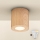 Brilagi - Ρυθμιζόμενο LED RGBW φωτιστικό μπάνιου MIA 1xGU10/4,8W/230V 3000K 84x80 mm ντεκόρ δρυός IP44 + τηλεχειριστήριο