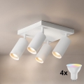 Brilagi - Ρυθμιζόμενο LED RGBW σημειακό φωτιστικό SELE SQUARE 4xGU10/6,5W/230V 2700-6500K λευκό