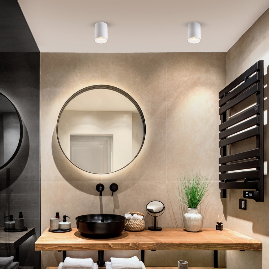 Brilagi - LED RGBW Ρυθμιζόμενο σποτ φωτιστικό TRINE 1xGU10/6W/230V 3000K λευκό + τηλεχειριστήριο