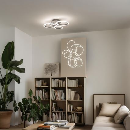 Brilagi - Ρυθμιζόμενο LED επιφανειακό φωτιστικό οροφής ORBITS LED/50W/230V 3000-6500K μαύρο + τηλεχειριστήριο