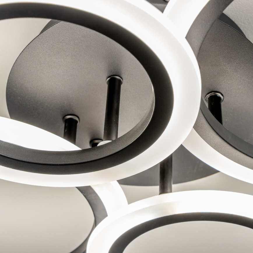 Brilagi - Ρυθμιζόμενο LED επιφανειακό φωτιστικό οροφής ORBITS LED/50W/230V 3000-6500K μαύρο + τηλεχειριστήριο