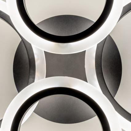 Brilagi - Ρυθμιζόμενο LED επιφανειακό φωτιστικό οροφής ORBITS LED/50W/230V 3000-6500K μαύρο + τηλεχειριστήριο