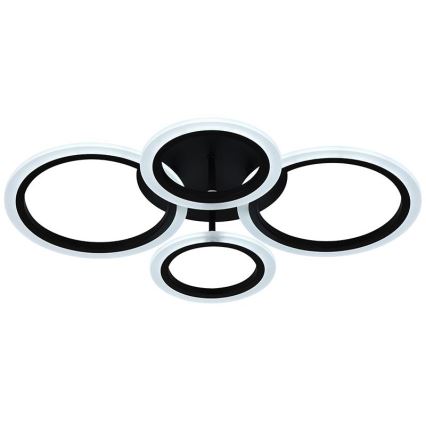 Brilagi - Ρυθμιζόμενο LED επιφανειακό φωτιστικό οροφής ORBITS LED/50W/230V 3000-6500K μαύρο + τηλεχειριστήριο