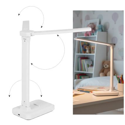 Brilagi - Ρυθμιζόμενο LED επιτραπέζιο φωτιστικό MODO DUO LED/8W/5V 3000/4000/6500K λευκό