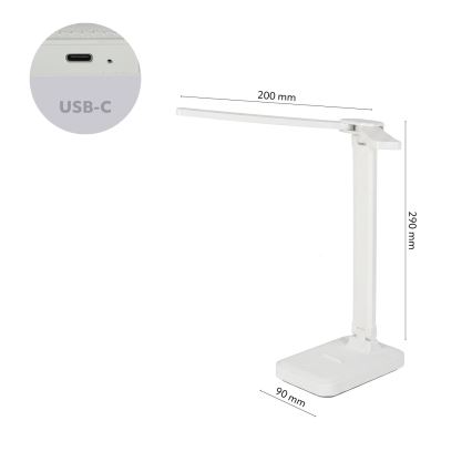 Brilagi - Ρυθμιζόμενο LED επιτραπέζιο φωτιστικό MODO DUO LED/8W/5V 3000/4000/6500K λευκό
