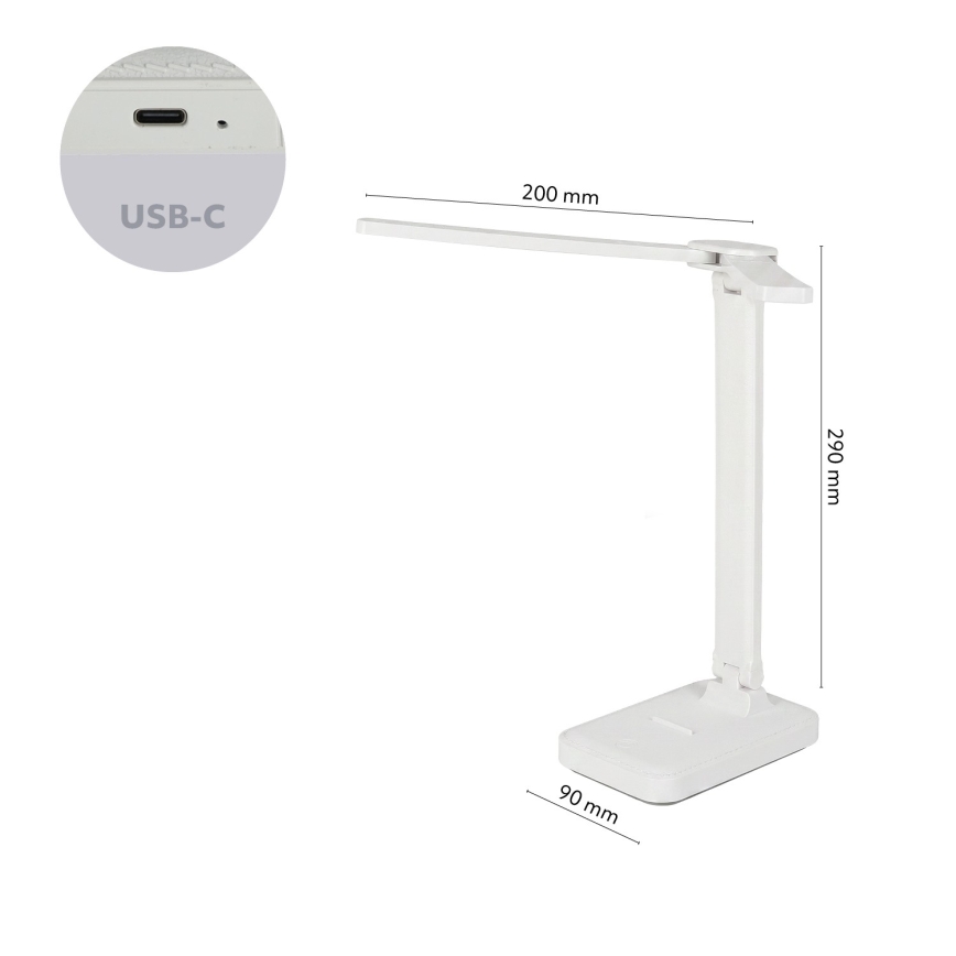Brilagi - Ρυθμιζόμενο LED επιτραπέζιο φωτιστικό MODO DUO LED/8W/5V 3000/4000/6500K λευκό