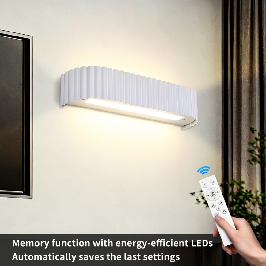 Brilagi - LED ρυθμιζόμενο επιτοίχιο φωτιστικό FALCON MODERN LED/14W/230V 3000-6000K 40 cm λευκό + τηλεχειριστήριο