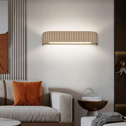 Brilagi - LED ρυθμιζόμενο επιτοίχιο φωτιστικό FALCON MODERN LED/14W/230V 3000-6000K 40 cm μπεζ + τηλεχειριστήριο