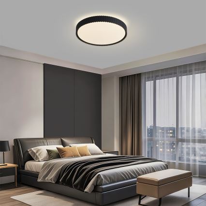 Brilagi - Ρυθμιζόμενο LED φωτιστικό οροφής CORVO LED/54W/230V 3000-6000K μαύρο Ø 40 cm + τηλεχειριστήριο