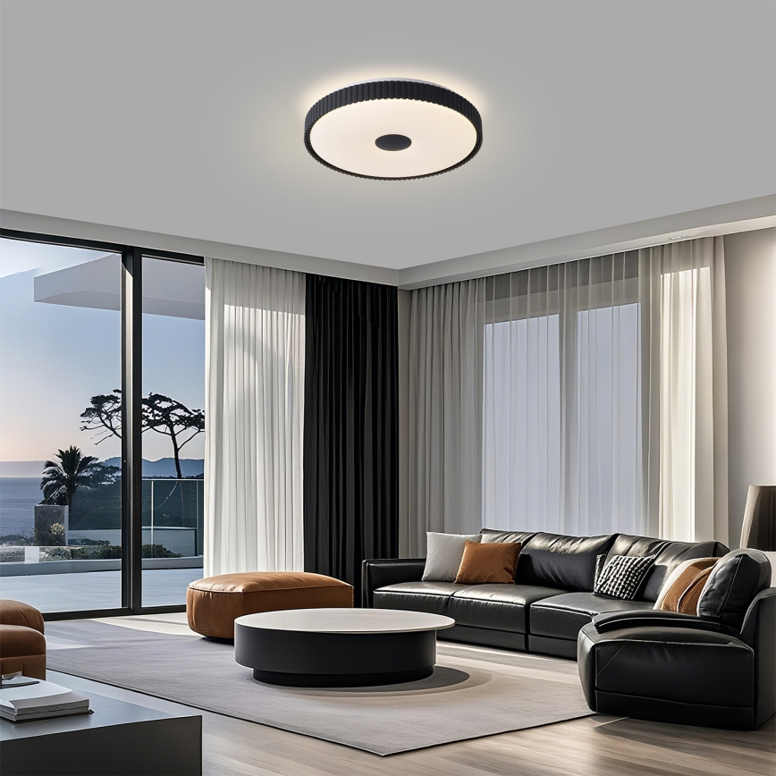 Brilagi - Ρυθμιζόμενο LED φωτιστικό οροφής CORVO LED/72W/230V 3000-6000K μαύρο, διάμ. 50 cm + τηλεχειριστήριο