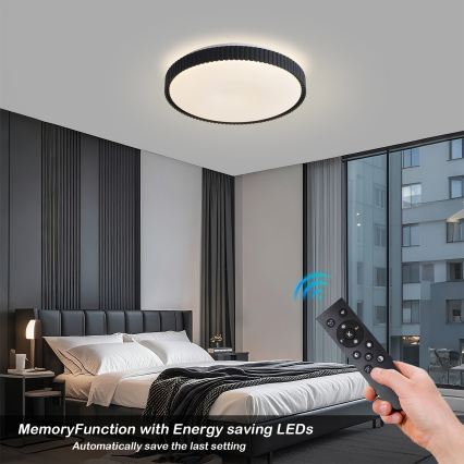 Brilagi - Ρυθμιζόμενο φωτιστικό οροφής LED CORVO LED/72W/230V 3000-6000K μαύρο διάμ. 50 cm + τηλεχειριστήριο