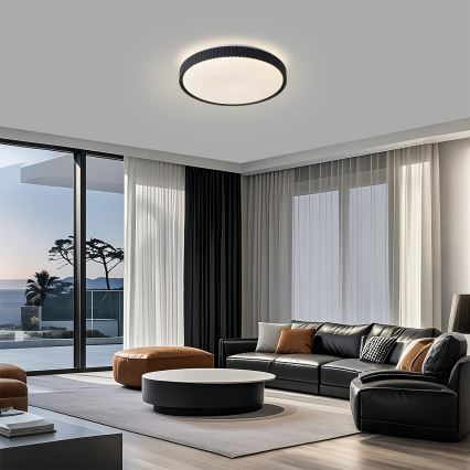 Brilagi - Ρυθμιζόμενο φωτιστικό οροφής LED CORVO LED/72W/230V 3000-6000K μαύρο διάμ. 50 cm + τηλεχειριστήριο