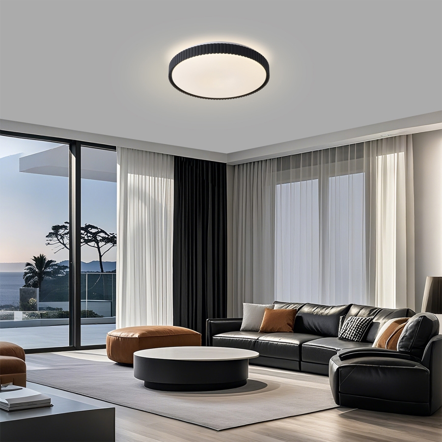 Brilagi - Ρυθμιζόμενο φωτιστικό οροφής LED CORVO LED/72W/230V 3000-6000K μαύρο διάμ. 50 cm + τηλεχειριστήριο