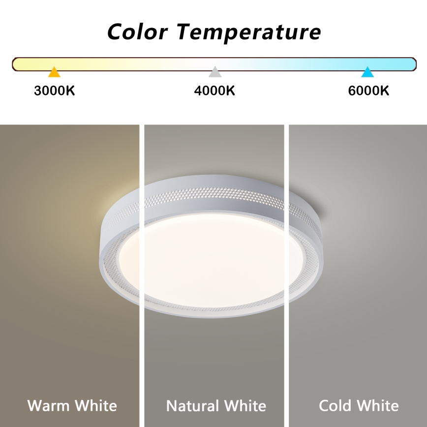 Brilagi - Ρυθμιζόμενο φωτιστικό οροφής LED KREON LED/54W/230V 3000-6000K μαύρο Ø 38 cm + τηλεχειριστήριο