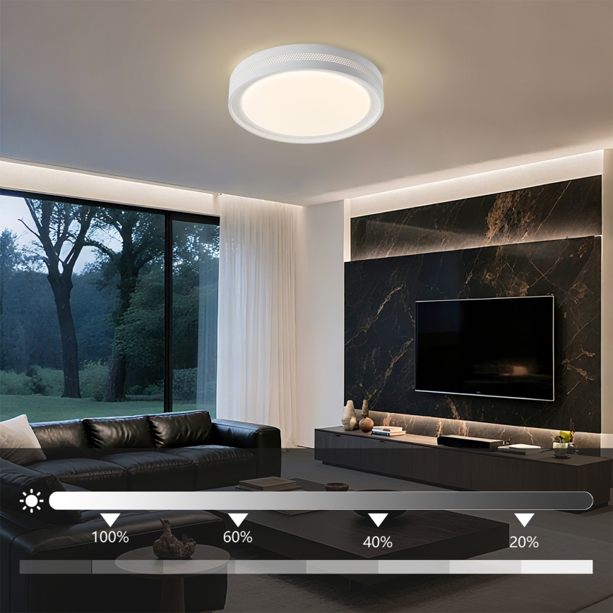 Brilagi - Ρυθμιζόμενο φωτιστικό οροφής LED KREON LED/54W/230V 3000-6000K μαύρο Ø 38 cm + τηλεχειριστήριο