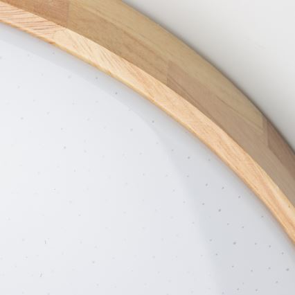 Brilagi - LED ρυθμιζόμενο φωτιστικό οροφής PINE LED/60W/230V, ξύλινο φινίρισμα, Ø 52 cm, 3000-6500K + τηλεχειριστήριο