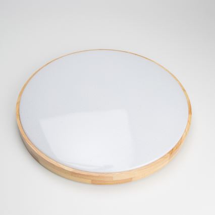 Brilagi - LED ρυθμιζόμενο φωτιστικό οροφής PINE LED/60W/230V, ξύλινο φινίρισμα, Ø 52 cm, 3000-6500K + τηλεχειριστήριο