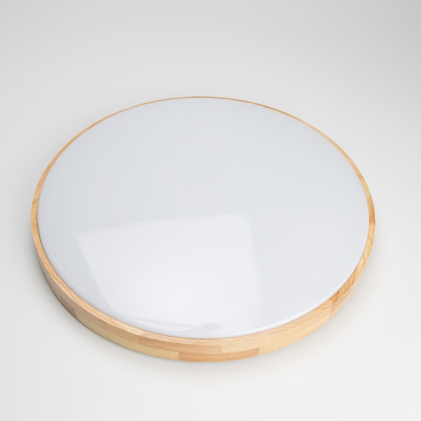 Brilagi - LED ρυθμιζόμενο φωτιστικό οροφής PINE LED/60W/230V, ξύλινο φινίρισμα, Ø 52 cm, 3000-6500K + τηλεχειριστήριο