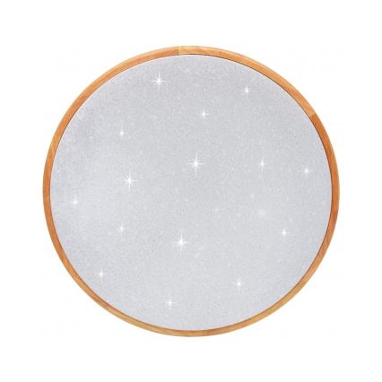 Brilagi - LED ρυθμιζόμενο φωτιστικό οροφής PINE LED/60W/230V, ξύλινο φινίρισμα, Ø 52 cm, 3000-6500K + τηλεχειριστήριο