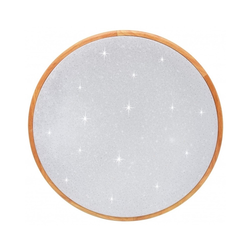 Brilagi - LED ρυθμιζόμενο φωτιστικό οροφής PINE LED/60W/230V, ξύλινο φινίρισμα, Ø 52 cm, 3000-6500K + τηλεχειριστήριο