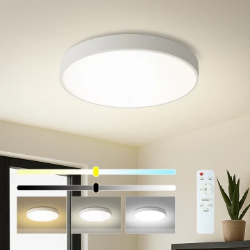Brilagi - Ρυθμιζόμενο LED οροφής φωτιστικό POOL SMART LED/48W/230V 3000-6000K 40 εκ. με τηλεχειριστήριο λευκό