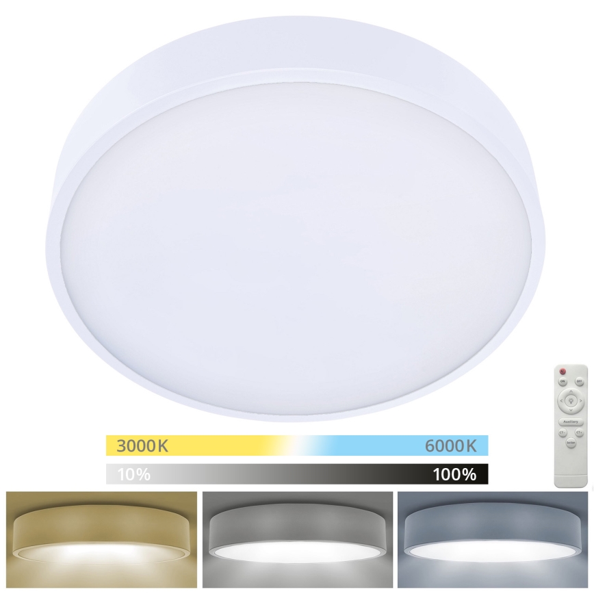 Brilagi - Ρυθμιζόμενο LED οροφής φωτιστικό POOL SMART LED/48W/230V 3000-6000K 40 εκ. με τηλεχειριστήριο λευκό