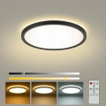 Brilagi - Ρυθμιζόμενο LED οροφής φωτιστικό ULTRA SLIM LED/18W/230V 2700-6500K διάμ. 30 cm μαύρο + τηλεχειριστήριο