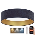 Brilagi - Ρυθμιζόμενο LED οροφής φωτιστικό VELVET SMART LED/36W/230V διάμ. 55 εκ. 2700-6500K Wi-Fi Tuya μπλε/χρυσό + τηλεχειριστήριο