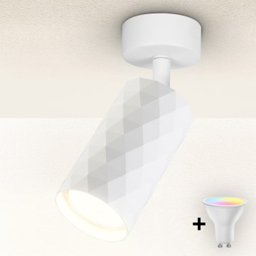 Brilagi - Ρυθμιζόμενο σποτ LED RGBW SELE DIAMANT 1xGU10/4,8W/230V 3000K λευκό + τηλεχειριστήριο