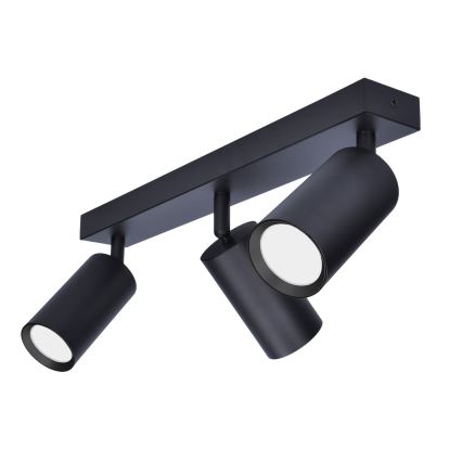Brilagi - LED RGBW Ρυθμιζόμενο σημειακό φωτιστικό SELE 3xGU10/4,8W/230V 3000K μαύρο + τηλεχειριστήριο