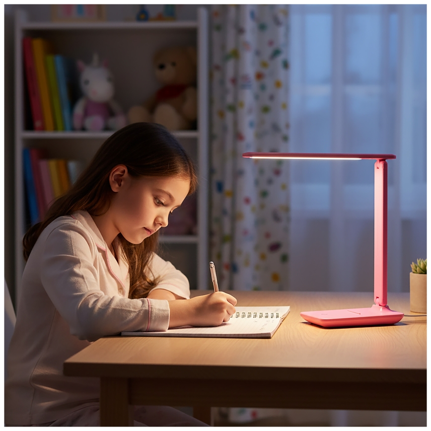 Brilagi - Ρυθμιζόμενο επιτραπέζιο φωτιστικό MODO LED/7W/230V 3000/4000/6500K ροζ