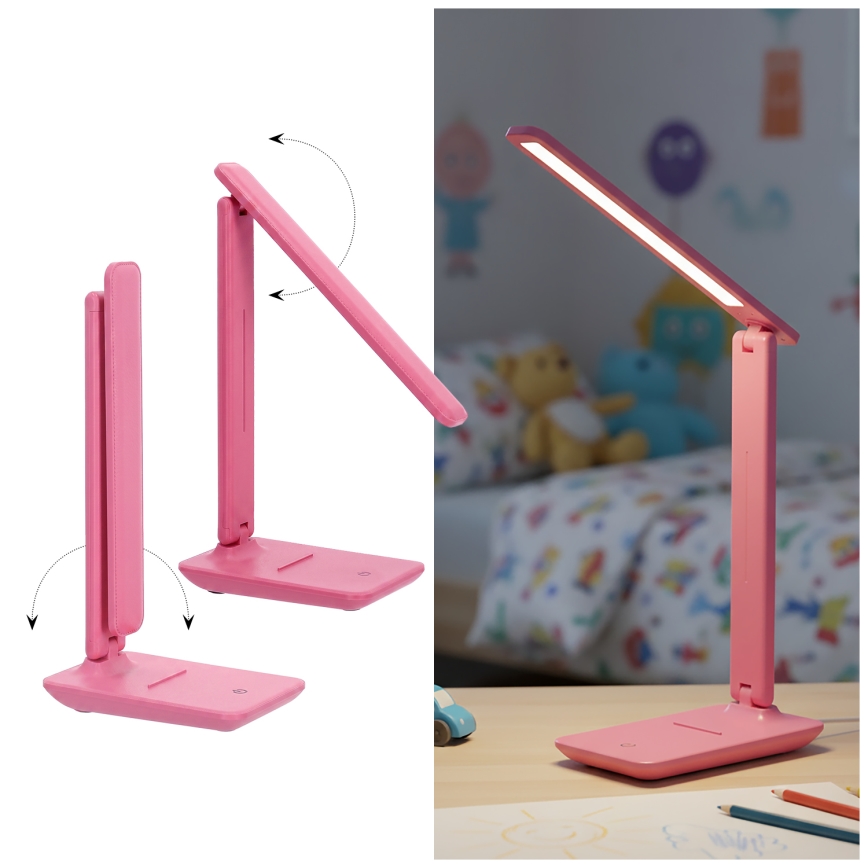Brilagi - Ρυθμιζόμενο επιτραπέζιο φωτιστικό MODO LED/7W/230V 3000/4000/6500K ροζ