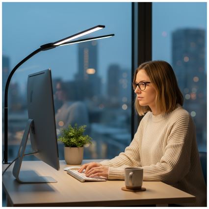 Brilagi - Ρυθμιζόμενο επιτραπέζιο φωτιστικό LED USB VARIO LED/14W/5V 3000-6000K μαύρο