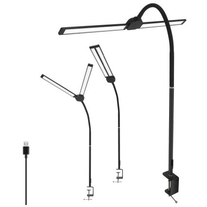 Brilagi - Ρυθμιζόμενο επιτραπέζιο φωτιστικό LED USB VARIO LED/14W/5V 3000-6000K μαύρο