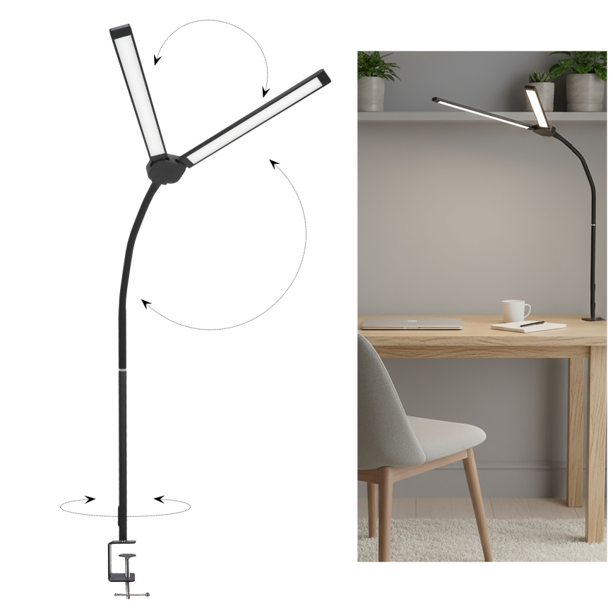 Brilagi - Ρυθμιζόμενο επιτραπέζιο φωτιστικό LED USB VARIO LED/14W/5V 3000-6000K μαύρο