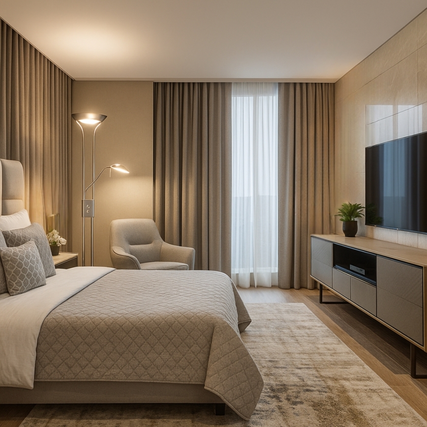 Brilagi - Ρυθμιζόμενη επιδαπέδια λάμπα SCARLETT 1xR7s/230W/230V + 1xG9/40W ματ χρώμιο