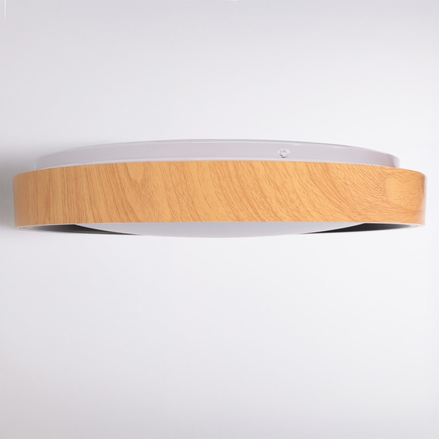 Brilagi - Ρυθμιζόμενο φωτιστικό οροφής LED FLOCO LED/48W/230V 3000-6500K Ø 40 cm απομίμηση ξύλου/μαύρο + τηλεχειριστήριο