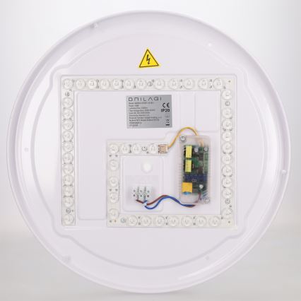 Brilagi - Ρυθμιζόμενο φωτιστικό οροφής LED FLOCO LED/48W/230V 3000-6500K Ø 40 cm απομίμηση ξύλου/μαύρο + τηλεχειριστήριο