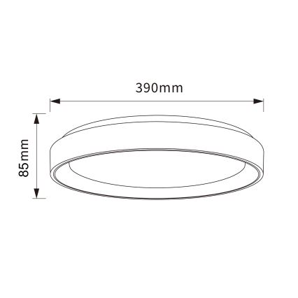 Brilagi - Ρυθμιζόμενο φωτιστικό οροφής LED FLOCO LED/48W/230V 3000-6500K Ø 40 cm απομίμηση ξύλου/μαύρο + τηλεχειριστήριο