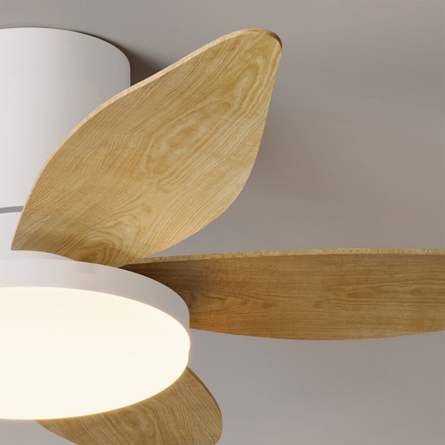 Brilagi - Ρυθμιζόμενος ανεμιστήρας οροφής LED/32W/230V 95 cm λευκό/καφέ + τηλεχειριστήριο