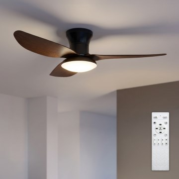 Brilagi - Ρυθμιζόμενος ανεμιστήρας οροφής LED/38W/230V 100 cm μαύρο/καφέ + τηλεχειριστήριο