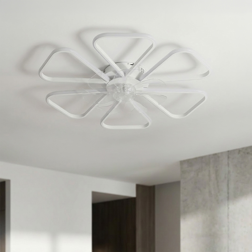 Brilagi - LED Ρυθμιζόμενος ανεμιστήρας οροφής LED/38W/230V pr. 76 cm λευκός + τηλεχειριστήριο