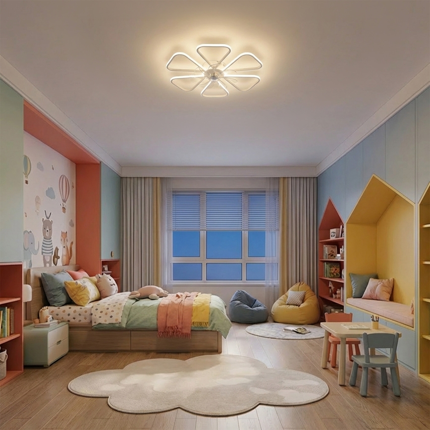 Brilagi - LED Ρυθμιζόμενος ανεμιστήρας οροφής LED/38W/230V pr. 76 cm λευκός + τηλεχειριστήριο