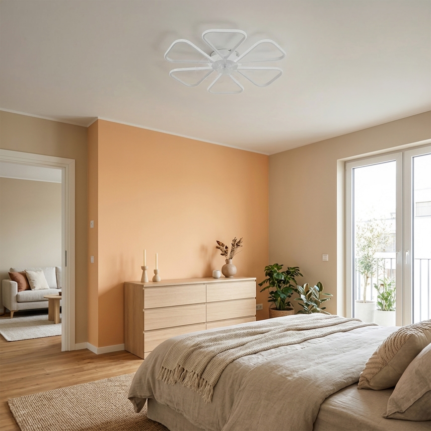 Brilagi - LED Ρυθμιζόμενος ανεμιστήρας οροφής LED/38W/230V pr. 76 cm λευκός + τηλεχειριστήριο