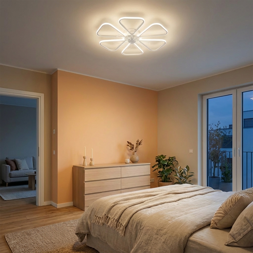 Brilagi - LED Ρυθμιζόμενος ανεμιστήρας οροφής LED/38W/230V pr. 76 cm λευκός + τηλεχειριστήριο